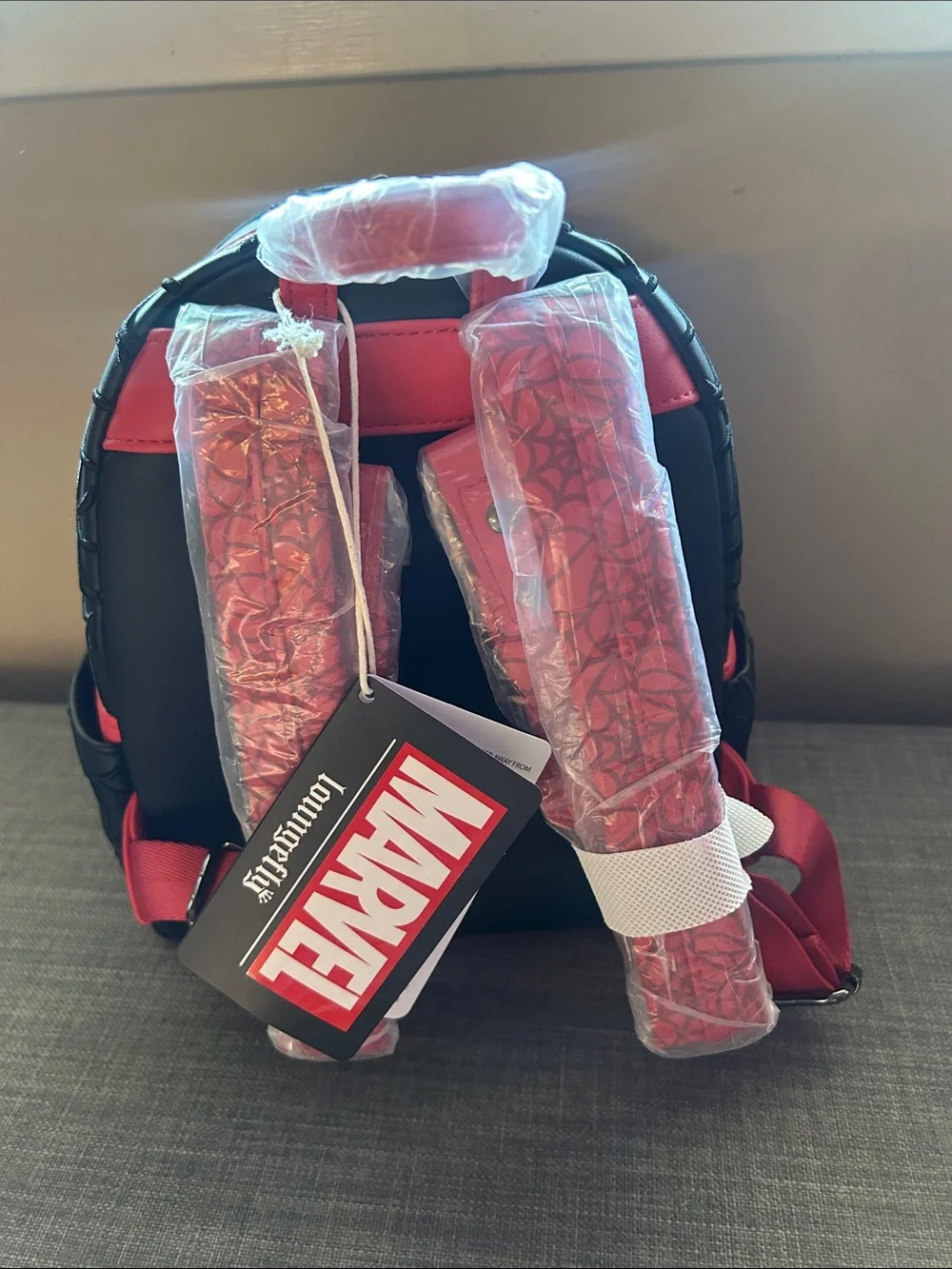 Loungefly Marvel Black and Red Spider-Man Mini Backpack